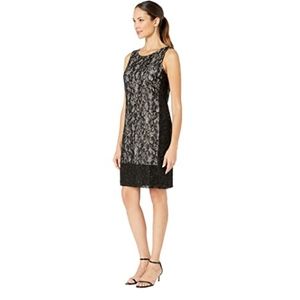 Nine West Sequin Lace Two-Tone Panel Hem